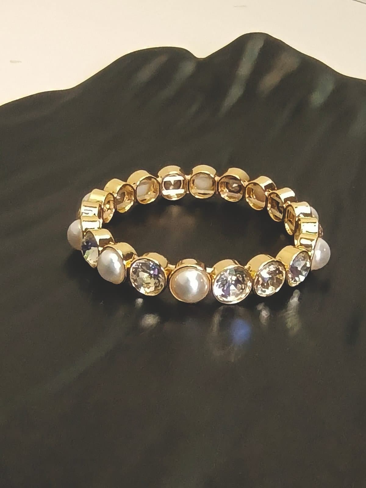 Pulsera Pearl & Crystal Glam