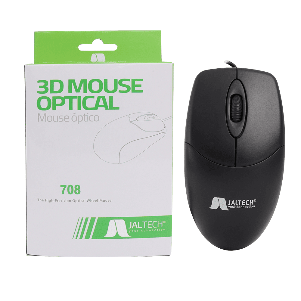 Mouse Jaltech PC-708 Negro alámbrico USB (10389)