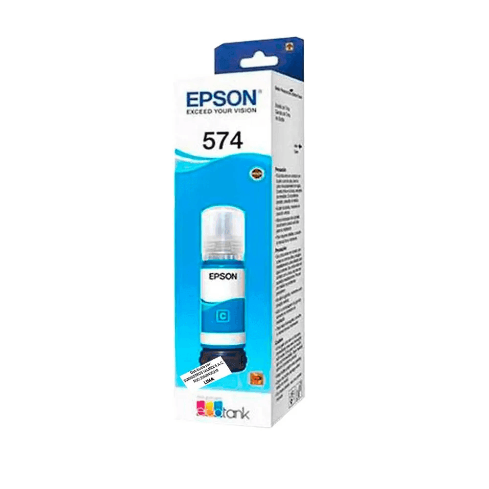 Botella de Tinta Epson T574 Cyan 70 ML