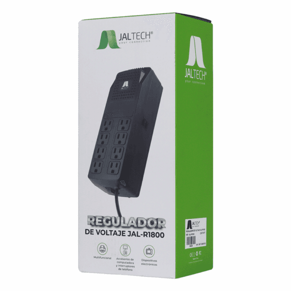 Regulador Jaltech de Voltaje JAL-R1800 (80408) 8 Tomas.