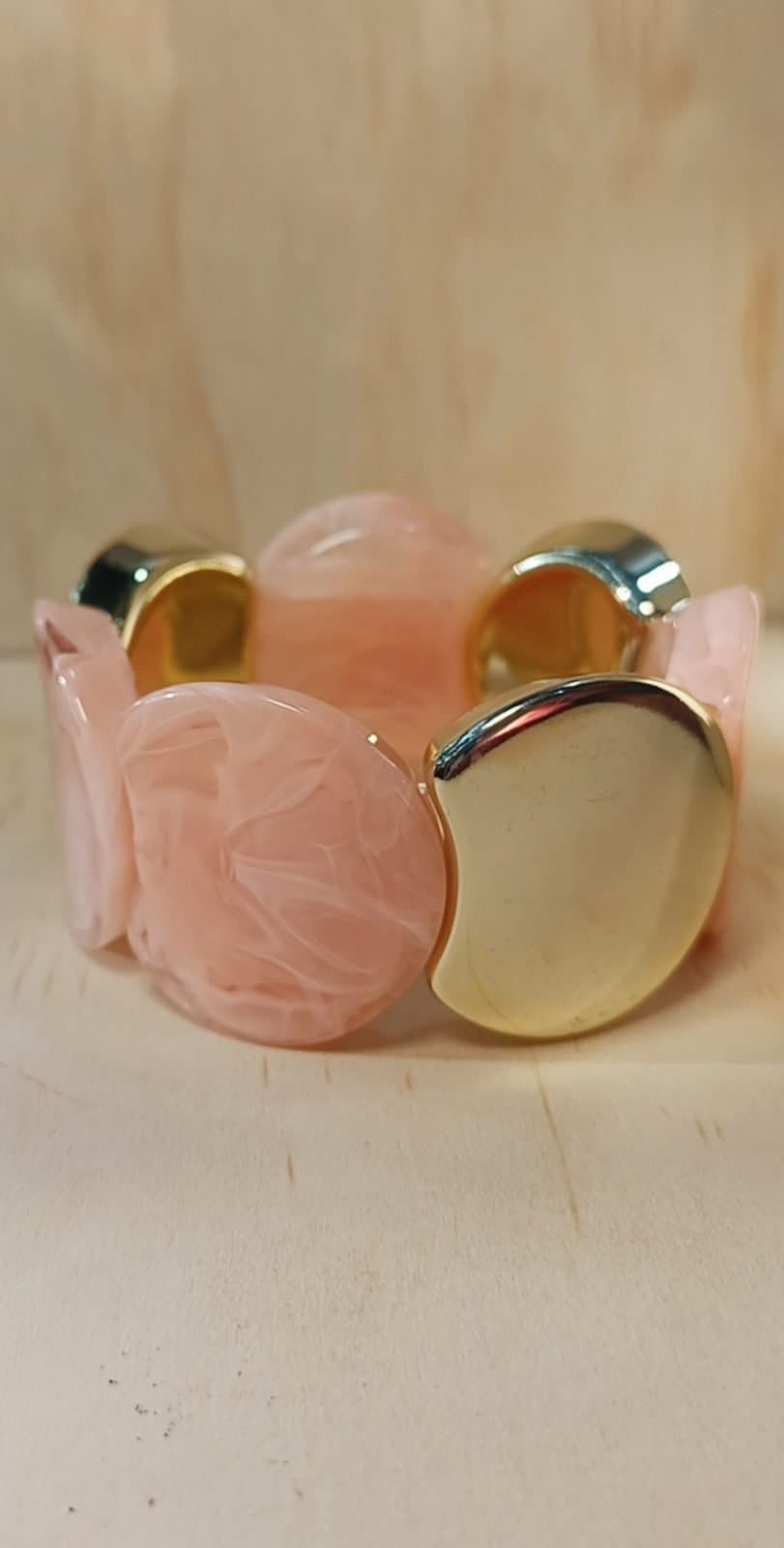 brazalete Chunky Rosa tipo Cuarzo