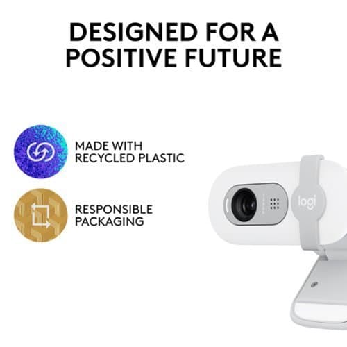 Cámara Logitech Brio 100 White FHD 1080P USB garantía 12 Meses