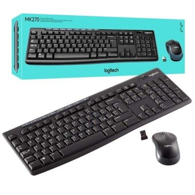 Combo teclado y Mouse Logitech inalámbrico MK270 Español